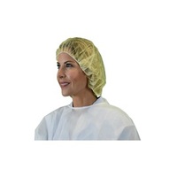 24" YELLOW LIGHTWEIGHT PP KEYSTONE SAFETY™ BOUFFANT CAP